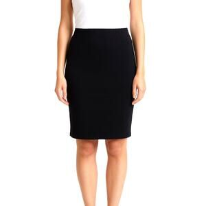 Y2k Parallel Black Pencil Skirt Above Knee-Length Stretch Size XS